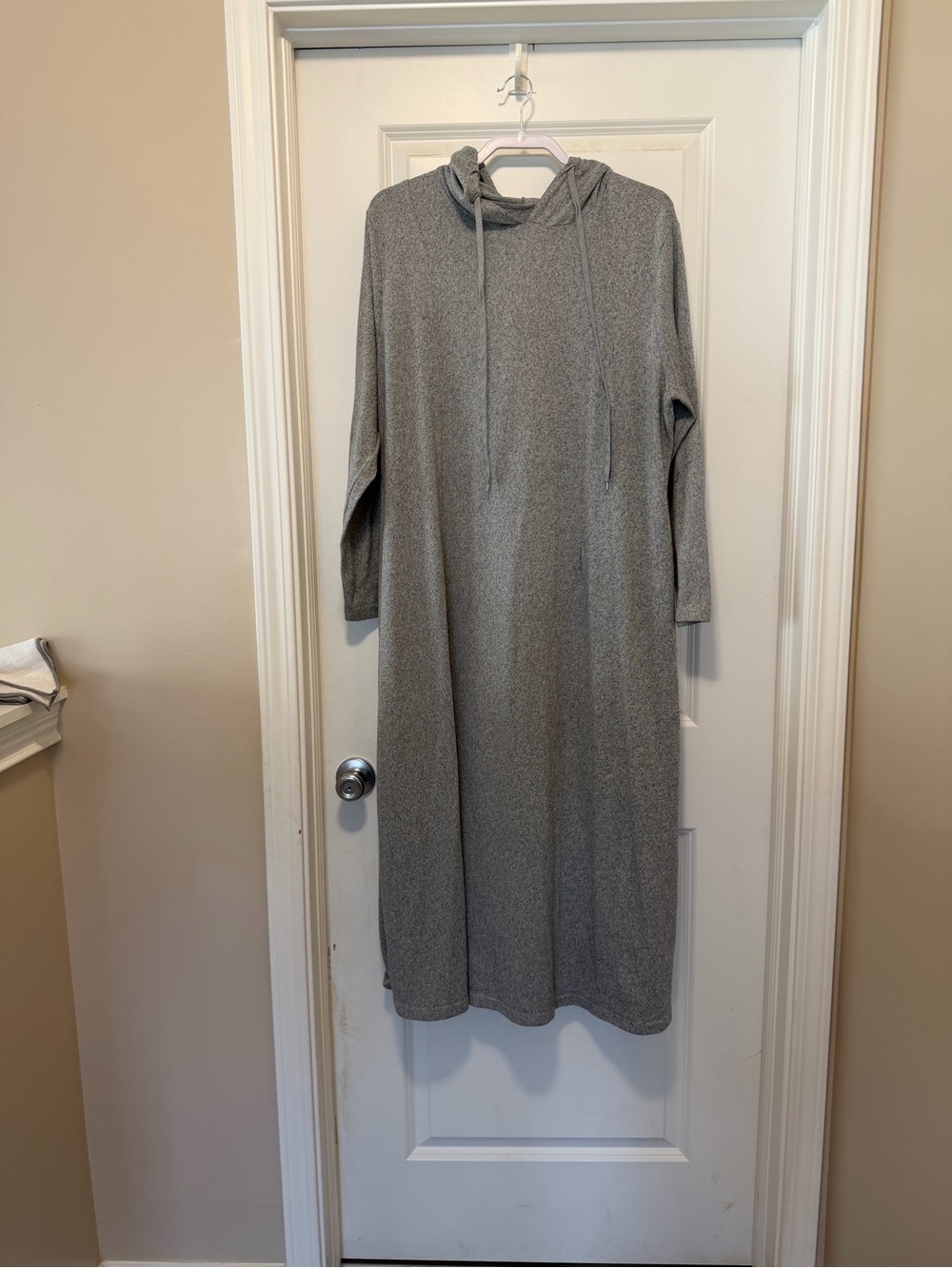 SHEIN Gray Hooded Maxi Dress